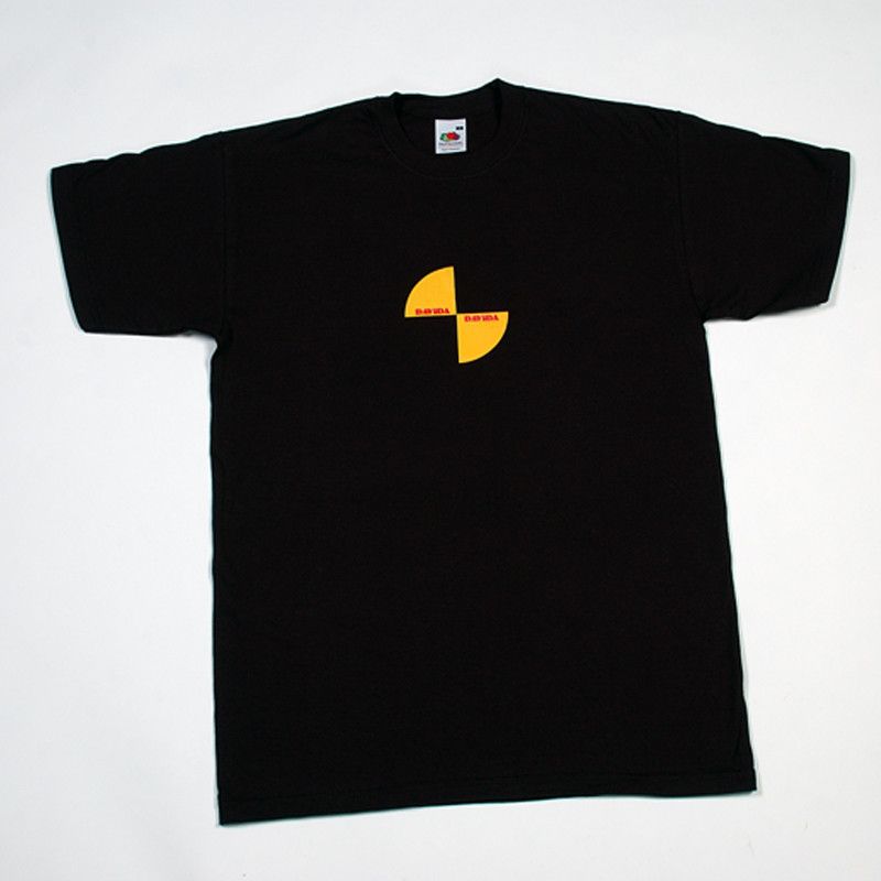 Davida T-Shirt - Black with Yellow & Black Impact Logo - Davida Motorcycle helmets - 1